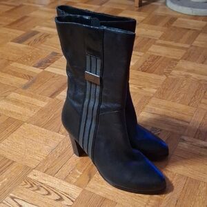 Geronea Italian Leather Zip-Up Ankle Boots - Size 37 (US 6.5-7)